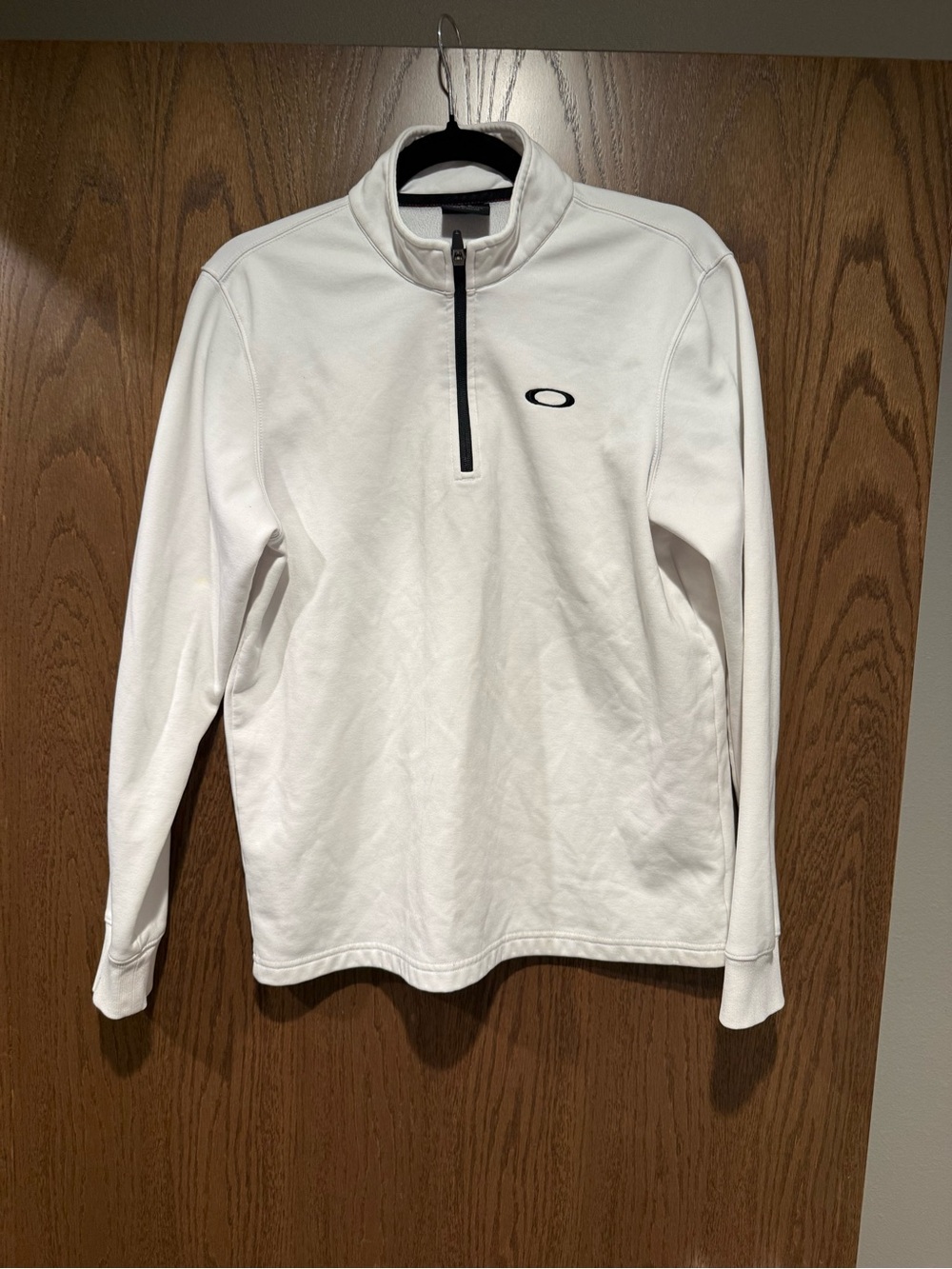 Oakley White Half-Zip Performance Jacket with Black Trim